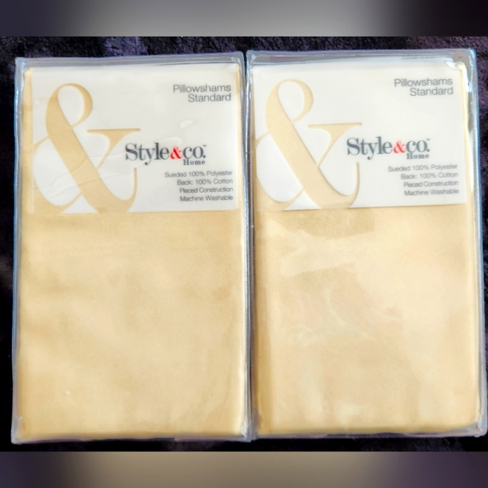 Four Standard Suede Pillowshams